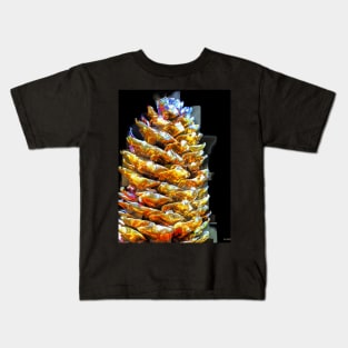 Spruce Cone Mosaic Kids T-Shirt